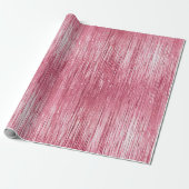 Papier Cadeau Glam Girl rose étincelle rayures (Déroulé)