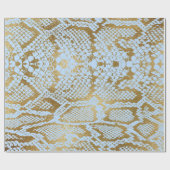 Papier Cadeau Glam Golden Blue Python Snake Skin Vip (Plat)