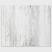 Papier Cadeau Glam minimal en bois gris-blanc argenté (Plat)