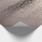 Papier Cadeau Glam Moderne Abstrait Argent Rose Doré (Coin)