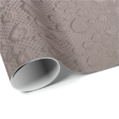 Papier Cadeau Glam Moderne Abstrait Argent Rose Doré (Coin rond)