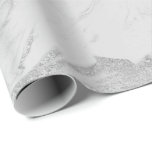 Papier Cadeau Glam Pearly Grey Silver Marbre blanc Glam<br><div class="desc">Minimalisme et élégance Glam et papier d'enveloppement chic et délicat</div>