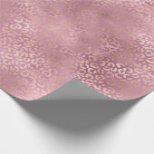 Papier Cadeau Glam Pink Glitzy Empreinte de léopard (Coin)