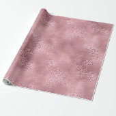 Papier Cadeau Glam Pink Glitzy Empreinte de léopard (Déroulé)