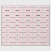 Papier Cadeau Glam Pink Tiffany Thème Bougie White Bow Pearles (Plat)