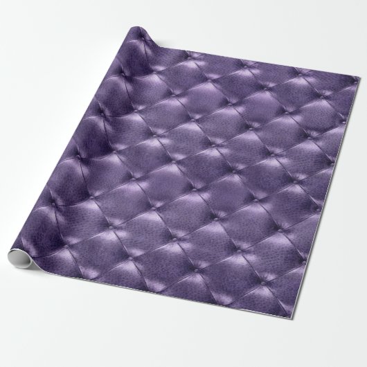 Papier Cadeau Glam Plum violet Luxe en cuir Tufé opulent VIP (Déroulé)