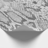 Papier Cadeau Glam Silver Grey Monochrom Python Vip Peau (Coin)