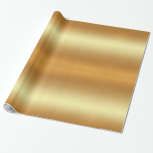 Papier Cadeau Glamor Elegant Moderne Or Faux Doré Cadeau