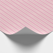 Papier Cadeau Glamor Shiny Chic Design rose Or rayé (Coin)