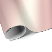 Papier Cadeau Glamorous Elegant Template Rose Gold Gift (Coin rond)