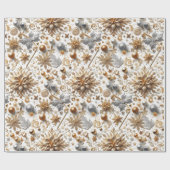 Papier Cadeau Glamorous Silver Gold Flourish Christmas  (Plat)