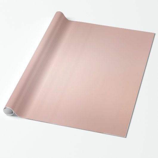Papier Cadeau Glamour Rose Gold Metallic Look Glossy Gift (Déroulé)