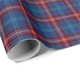 Papier Cadeau Glenn Clan Tartan Irlandais Plaid Motif