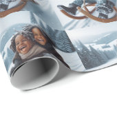 Papier Cadeau Glisser à travers la neige (Coin rond)