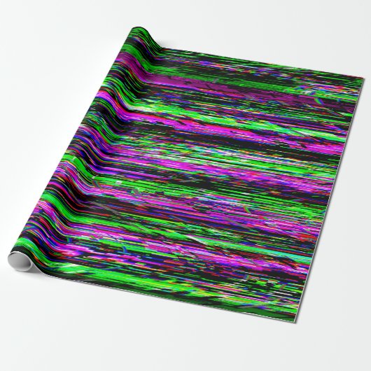 Papier Cadeau Glitch tech abstract pattern (Déroulé)