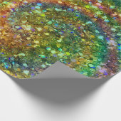 Papier Cadeau Glitter Abstrait Coloré (Coin)