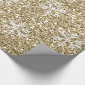 Papier Cadeau Glitter Gold Snowflake (Coin)