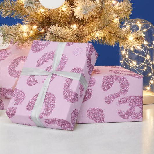 Papier Cadeau Glitter Pink Leopard Pattern (Vacances)