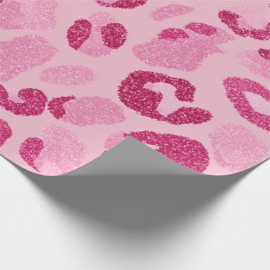 Papier Cadeau Glitter Pink Leopard Pattern (Coin)