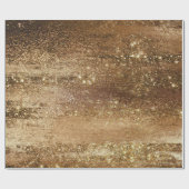 Papier Cadeau Glitzy Foil | Golden Bronze Faux Faux Sparkle (Plat)