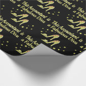 PAPIER CADEAU GLITZY GOLD COMPTANT DIVA DESIGN (Coin)