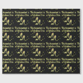 PAPIER CADEAU GLITZY GOLD COMPTANT DIVA DESIGN (Plat)