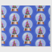 Papier Cadeau Globe des neiges de l'arbre de Noël (Plat)