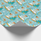 Papier Cadeau Globe des neiges de Noël Ballerina (Coin)