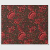 Papier Cadeau Globules Rouges Microscopiques (Plat)