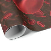 Papier Cadeau Globules Rouges Microscopiques (Coin rond)