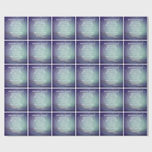 Papier Cadeau Gloire à Dieu Luc Bible Versets Noël (Plat)