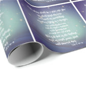 Papier Cadeau Gloire à Dieu Luc Bible Versets Noël (Coin rond)