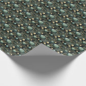 Papier Cadeau Glorieux Vert Doré : Vert et Or (Coin)