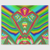 Papier Cadeau GLOSSY ~ Fractal multicolore ~ Enveloppement de No (Plat)