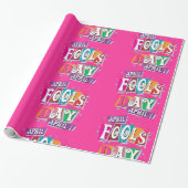 Papier Cadeau Glossy Wrapping Paper April Fool's Day Clown  (Déroulé)