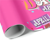 Papier Cadeau Glossy Wrapping Paper April Fool's Day Clown  (Coin rond)