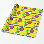 Papier Cadeau Glossy Wrapping Paper April Fool's Day Clown  (Déroulé)