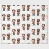Papier Cadeau Glossy Wrapping Paper April Fool's Day Fishing Boy (Plat)
