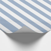 Papier Cadeau Glossy Wrapping Paper Blue & White Stripe  (Coin)