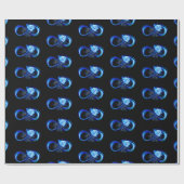 Papier Cadeau Glowing infinity with blue rose (Plat)