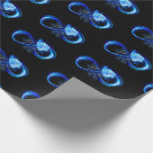 Papier Cadeau Glowing infinity with blue rose (Coin)