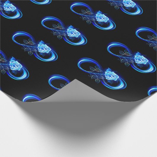 Papier Cadeau Glowing infinity with blue rose (Coin)