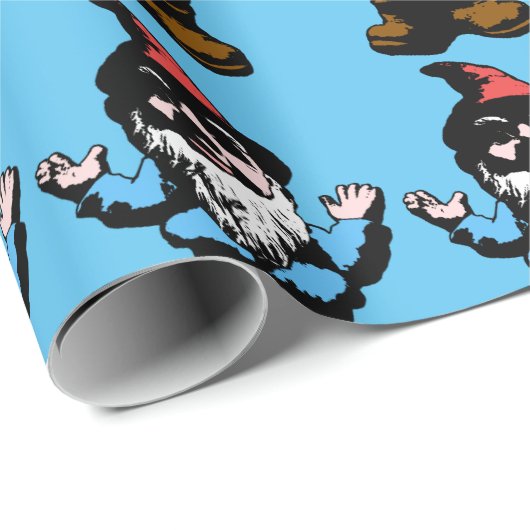 Papier Cadeau Gnome (Coin rond)