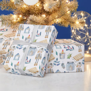 Papier Cadeau Gnome de Noël scandinave