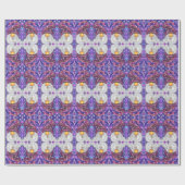 Papier Cadeau Gnome Drôle En Casquette Violet Chante Une Chanson (Plat)