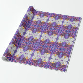 Papier Cadeau Gnome Drôle En Casquette Violet Chante Une Chanson (Déroulé)