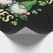 Papier Cadeau Gnome du trèfle chanceux de la Saint-Patrick  (Coin)