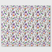 Papier Cadeau Gnome effrayant Halloween (Plat)