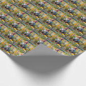 Papier Cadeau Gnome En Jardin D'Été (Coin)