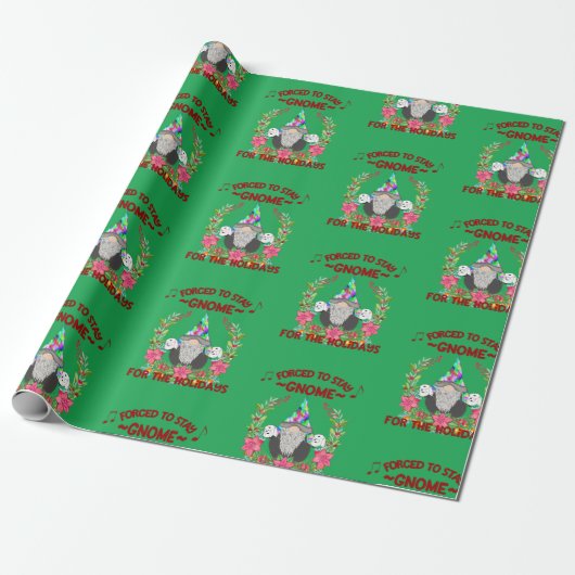 Papier Cadeau Gnome for the Holidays Funny Quarantine Quote (Déroulé)